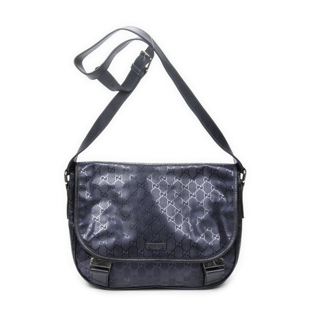 Gucci Medium Double Buckle Flap Messenger